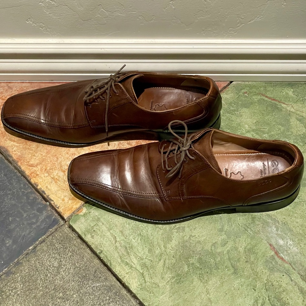 ECCO Leather Oxford Dress Shoes Sz EU 43/US 10